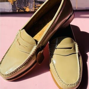 G.H. Bass & Co. Men's Penny Loafers in Light Olive Green